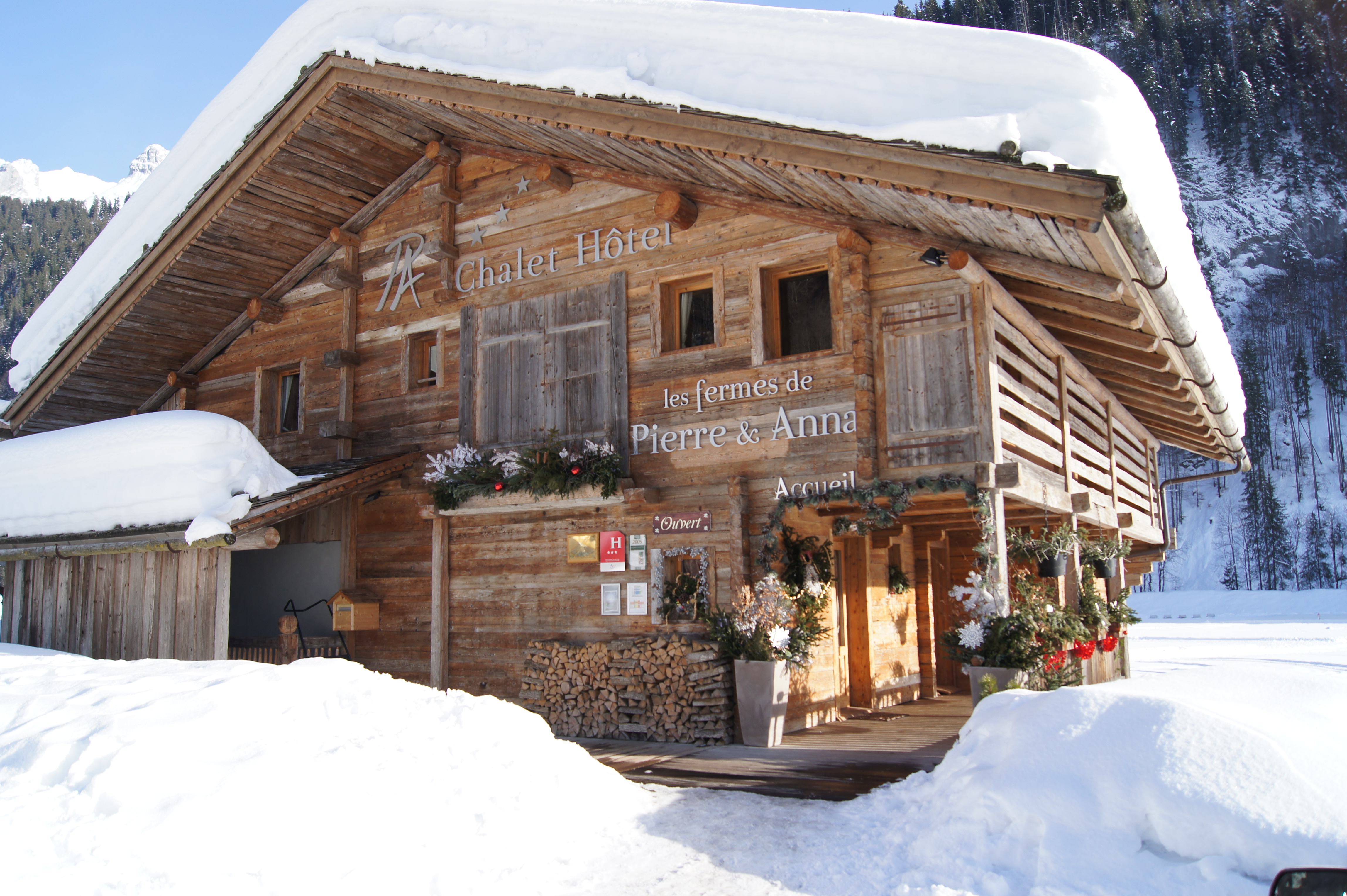 Hôtel Les fermes de Pierre et Anna en hiver