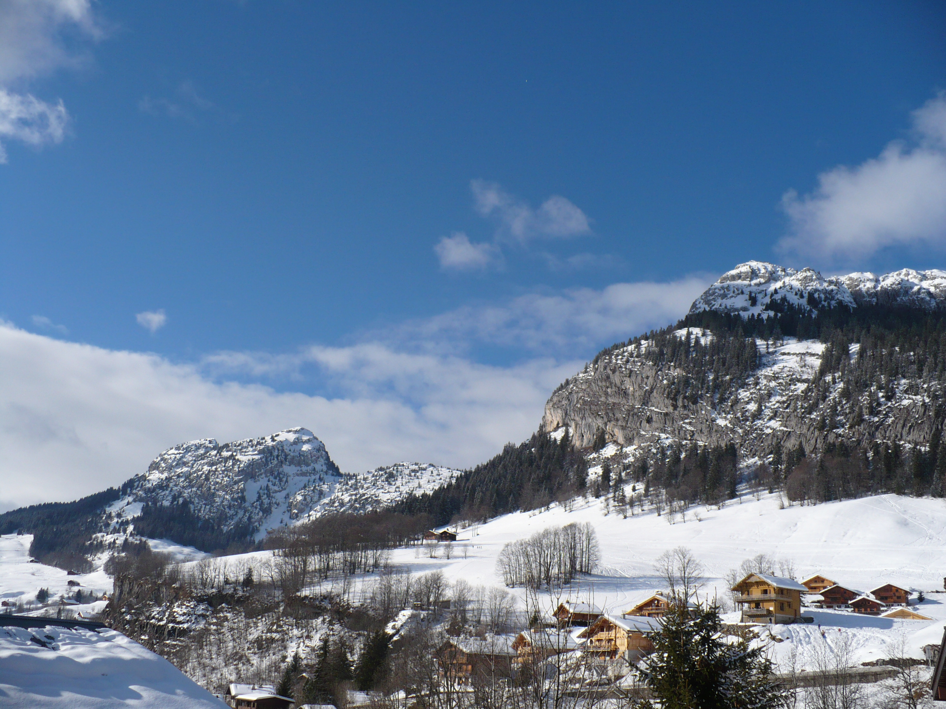 -Dryade-Le Grand-BornandVue depuis appartement hiver/View from the appartment winter
