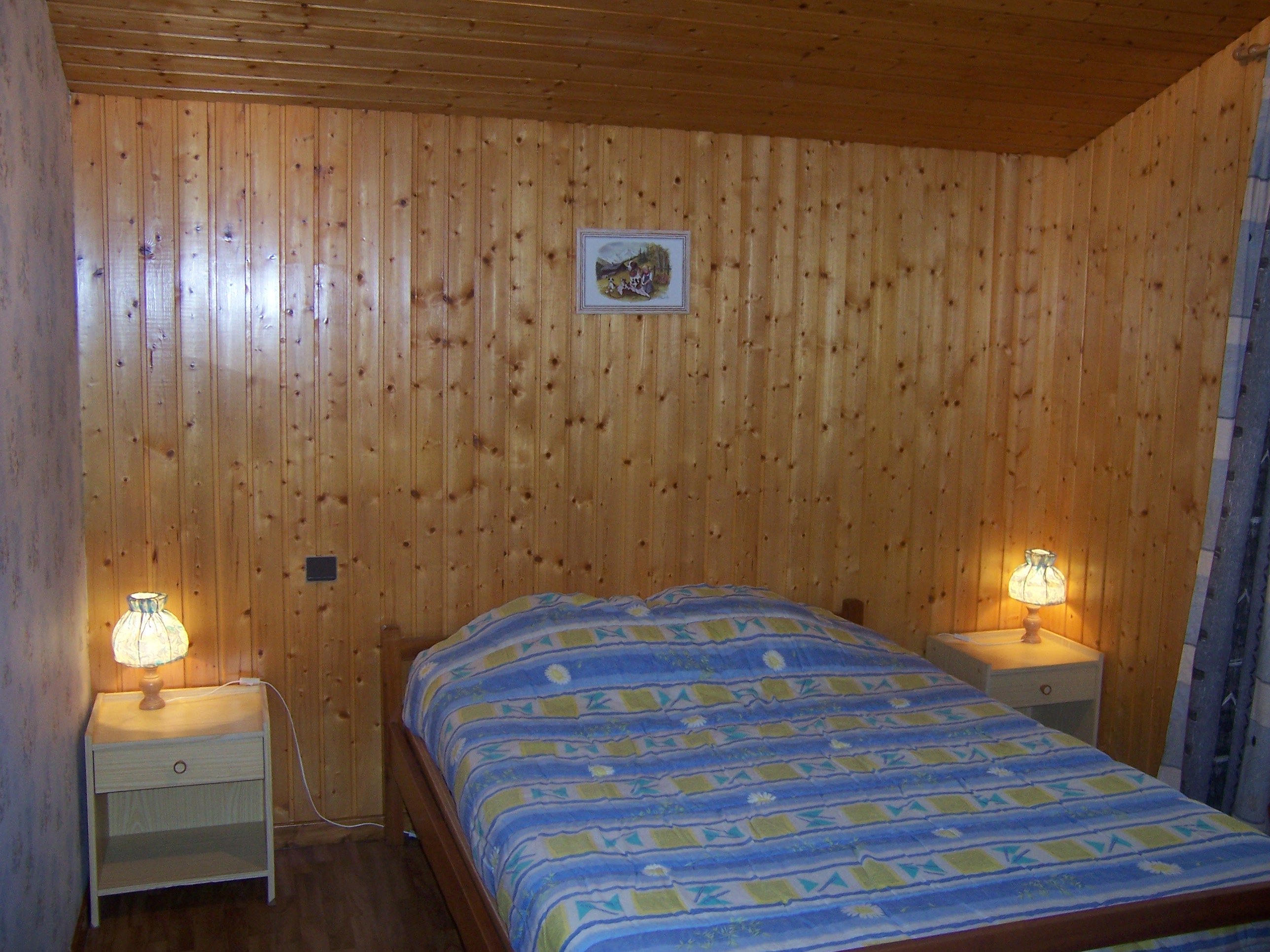 Chambre avec lit double/Bedroom with a double bed-Charvin n°1-Le Grand-Bornand