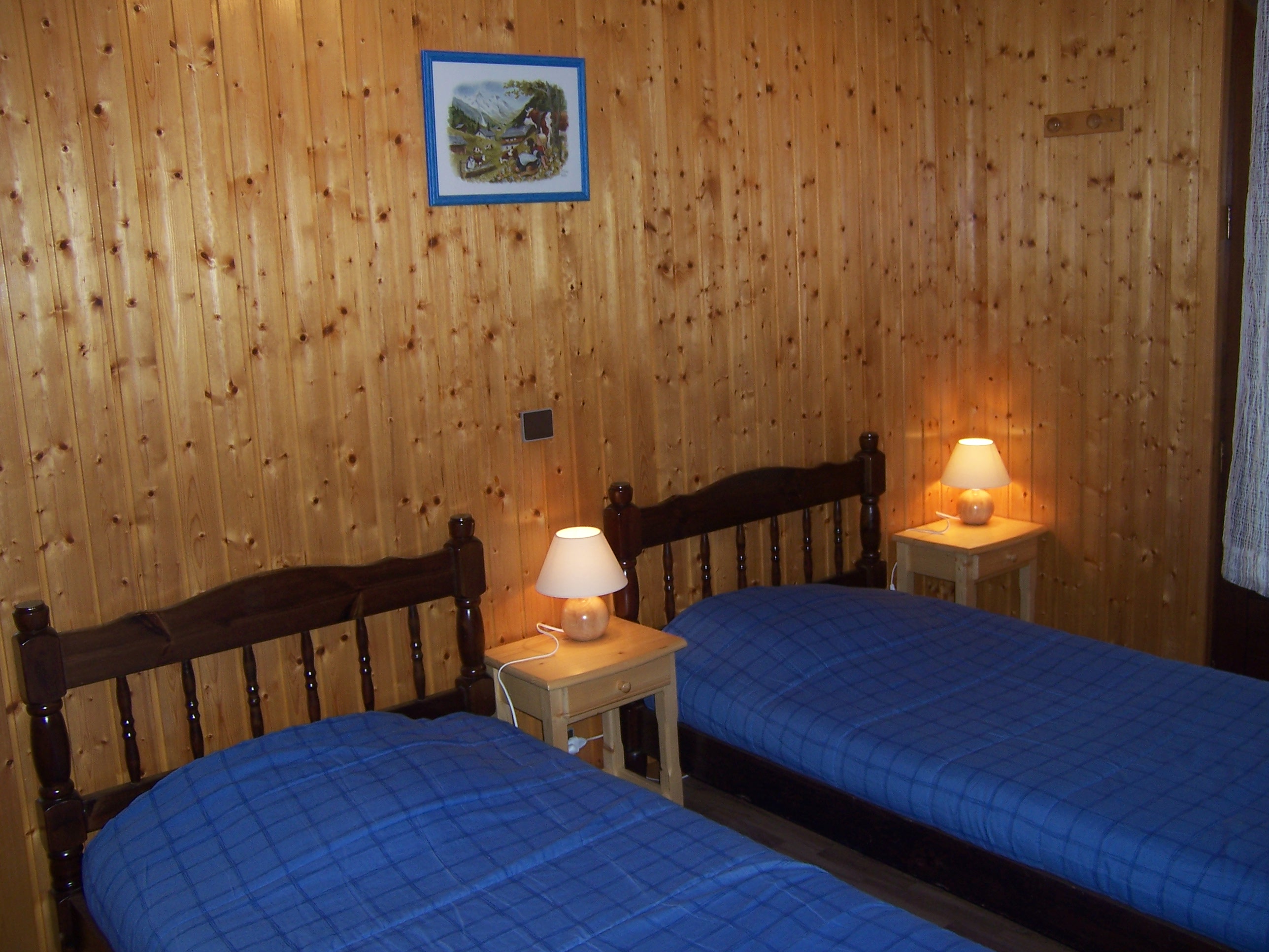 Chambre avce lits simples/Bedrooom with single beds-Charvin n°1-Le Grand-Bornand