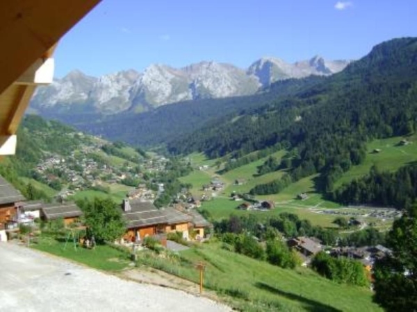 Vue depuis le chalet été/View from the chalet summer-Chalet Panorama-le Grand-Bornand