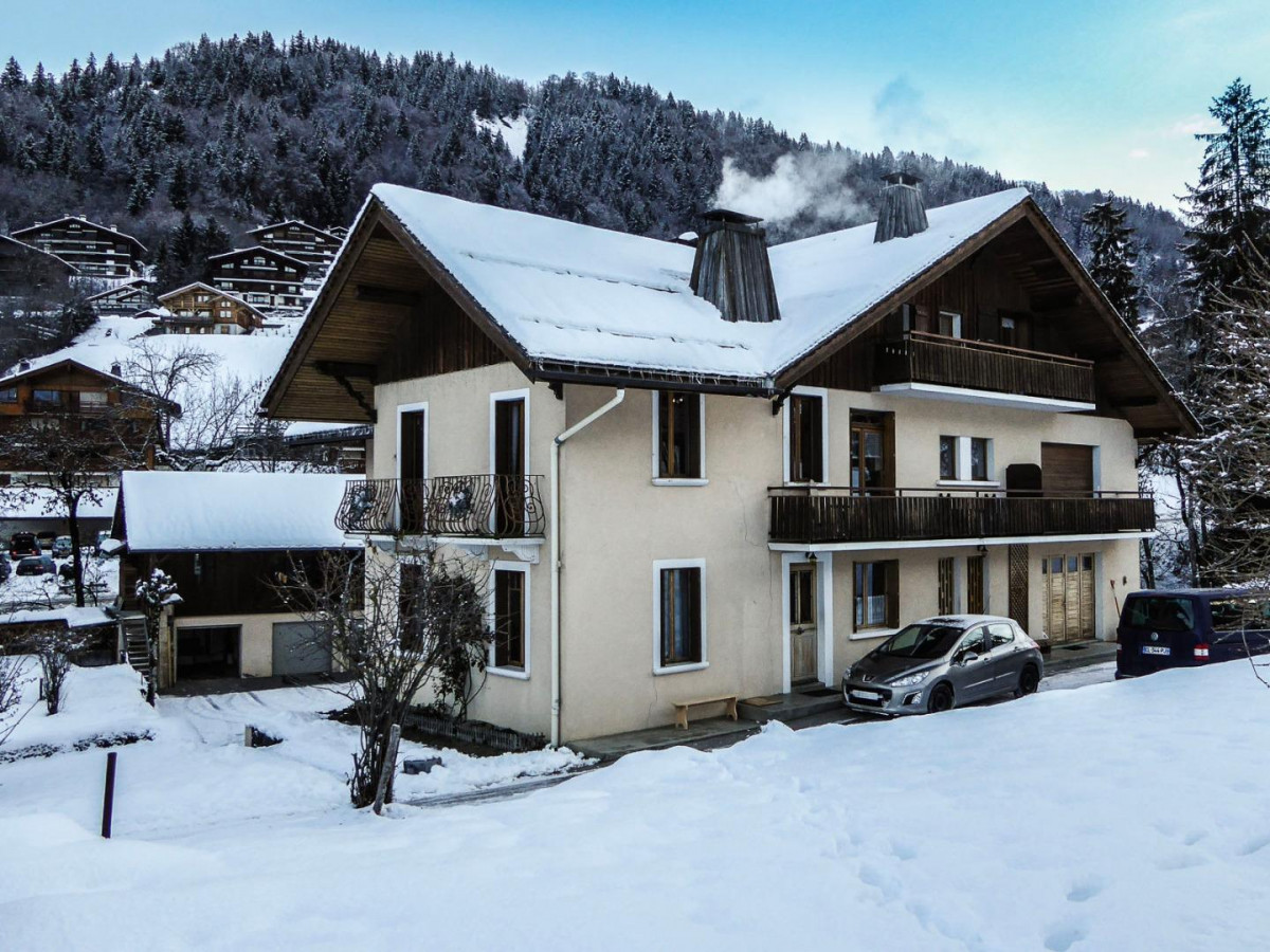 chalet exterieur hiver