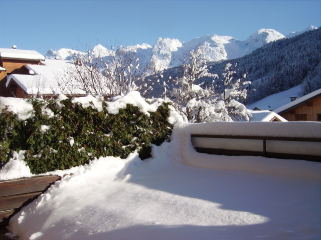 Vue depuis la terrasse hiver/View from the patio winter-Cornillon C n°3-Le Grand-Bornand Vue depuis la terrasse hiver/View from the patio winter-Cornillon C n°3-Le Grand-Bornand