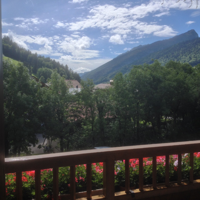 Vue depuis l'appartement été/View from the apartment summer-Clé des champs (Les Gentianes)-Le Grand-Bornand Vue depuis l'appartement été/View from the apartment summer-Clé des champs (Les Gentianes)-Le Grand-Bornand