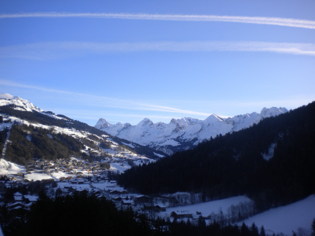 Vue hiver depuis le balcon-Winter view from the balcony-Plein Sud D n°12-Le Grand-Bornand Vue hiver depuis le balcon-Winter view from the balcony-Plein Sud D n°12-Le Grand-Bornand
