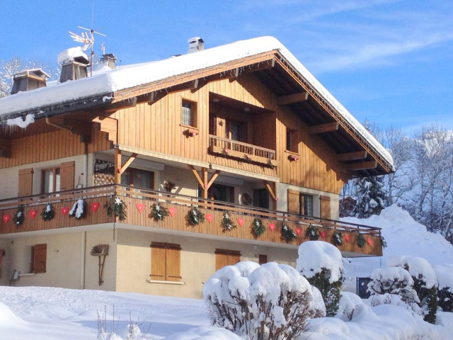 Extérieur chalet hiver/Outside winter chalet-Clé des champs (Les Gentianes)-Le Grand-Bornand