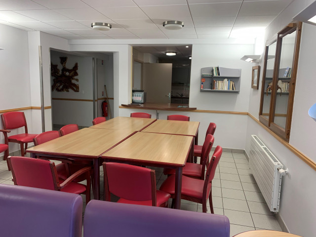 Coin repas chalet collectif hermitage village le grand bornand