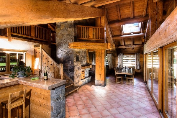 Living room rental apartment snowbaur upper part le grand bornand